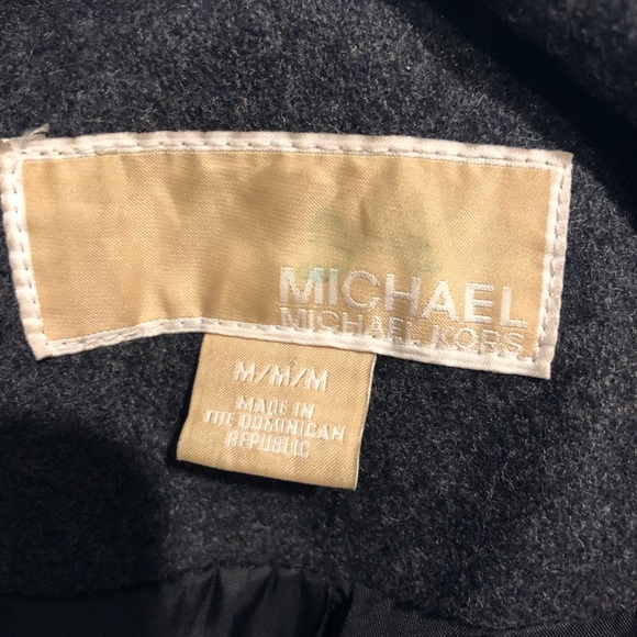 Michael Kors Gray Lined Wool Coat medium - Picture 4 of 6